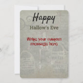 Mitternachtsgraveyard Whimsical HALLOWEEN Karte (Rückseite)