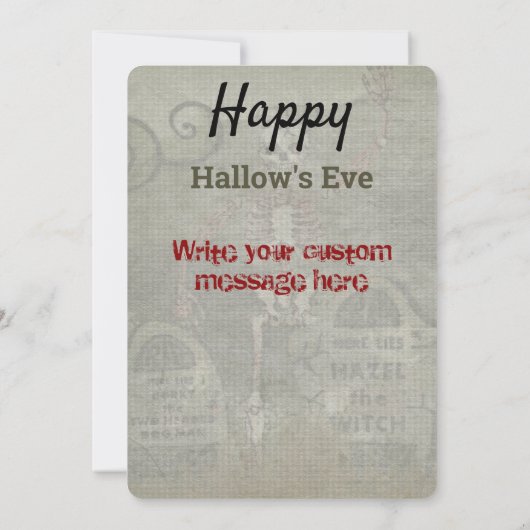 Mitternachtsgraveyard Whimsical HALLOWEEN Karte (Rückseite)