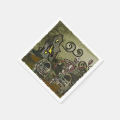 Mitternachtsgraveyard Whimsical HALLOWEEN-PARTY Serviette (Ecke)