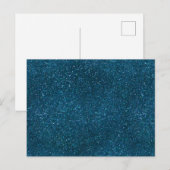 Mitternachtsgrüner Glitter Postkarte (Vorne/Hinten)