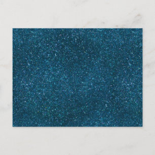 Mitternachtsgrüner Glitter Postkarte
