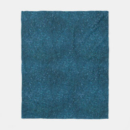 Mitternachtsgrüner Glitzer Fleecedecke