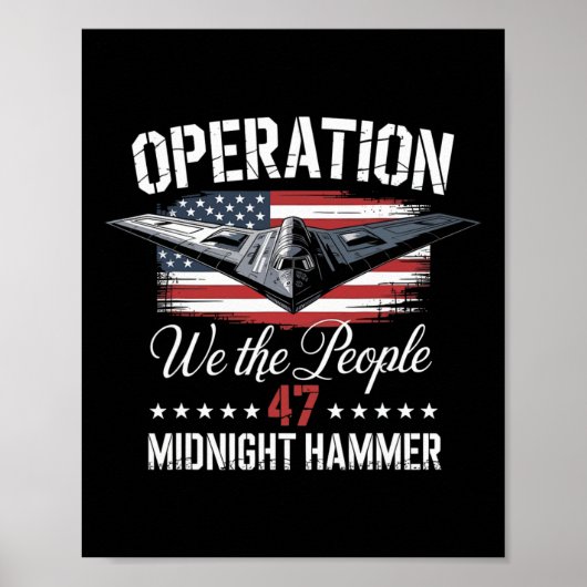 Mitternachtshammer B-2 Stealth Jet Operation Mitte Poster (Vorne)