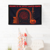 Mitternachtsherd Mittelalterlich - Orange und Schw Banner (Insitu)