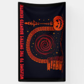 Mitternachtsherd Mittelalterlich - Orange und Schw Banner (Vertikal)