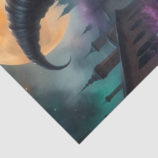 Mitternachtshexe in Mondlicht Venedig mit gotische Seidenpapier (Ausschnitt)