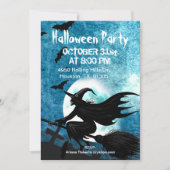 Mitternachtshexen-Halloween-Party Einladung (Vorderseite)