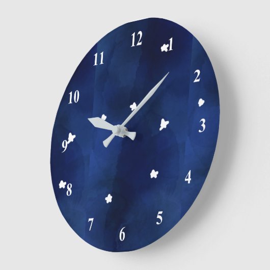 Mitternachtshimmel mit Sternen Große Wanduhr (Winkel)