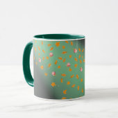 Mitternachtshimmel Rose und Herbstblätter Tasse (Vorderseite Links)