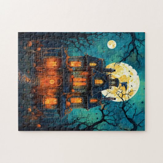 Mitternachtsjagd - Spookes altes Haus Puzzle (Horizontal)