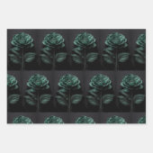 MitternachtsJungle Black Blume Power Geschenkpapier Set (Vorderseite 3)