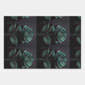 MitternachtsJungle Black Blume Power Geschenkpapier Set (Vorderseite)