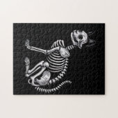 Mitternachtsknochen: Skelettkatze Puzzle (Horizontal)