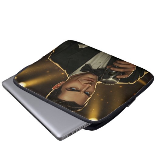 Mitternachtskronen Laptopschutzhülle (Vorne Knopf)