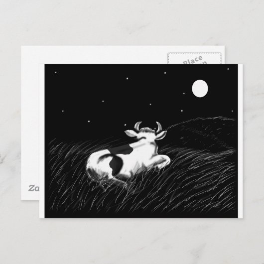 Mitternachtskühe Postkarte (Vorne/Hinten)