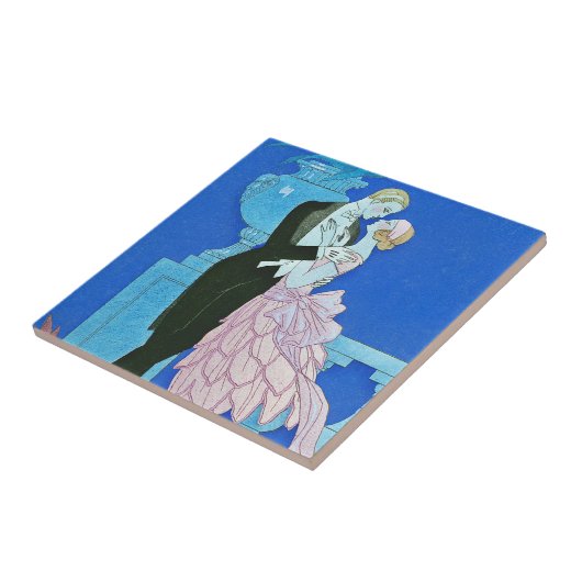 Mitternachtskuss-Kunst-Deko-Fliese Fliese (Seite)