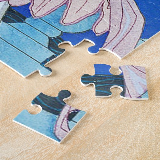 Mitternachtskuss-Kunst-Deko-Puzzlespiel Puzzle (Seite)