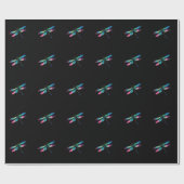 Mitternachtslibelle Geschenkpapier (Flach)
