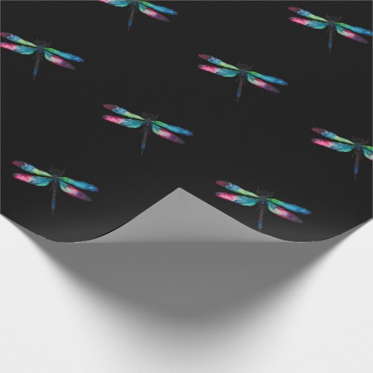 Mitternachtslibelle Geschenkpapier (Ecke)