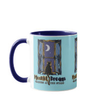 Mitternachtsmagie: Katze im Mondlicht Himmel