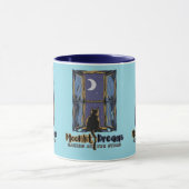 Mitternachtsmagie: Katze im Mondlicht Himmel Tasse (Zentrum)