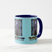 Mitternachtsmagie: Katze im Mondlicht Himmel Tasse (VorderseiteRechts)