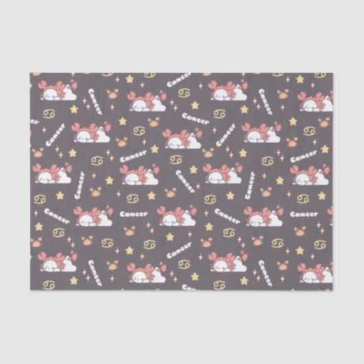 Mitternachtsmagie - Krebs Zodiac Dreamland Seidenpapier (Vorderseite)