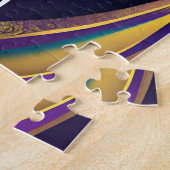 Mitternachtsmagie: Lila & Gold Elefant Puzzle (Seite)