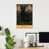 Mitternachtsmajestät: Bombay-Katze Poster (Heimbüro)