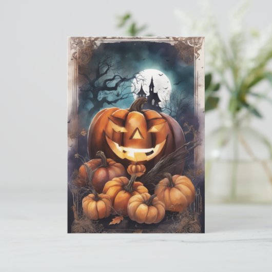 Mitternachtsmasquerade: Der ultimative, individuel Einladung (Stehend Vorderseite)