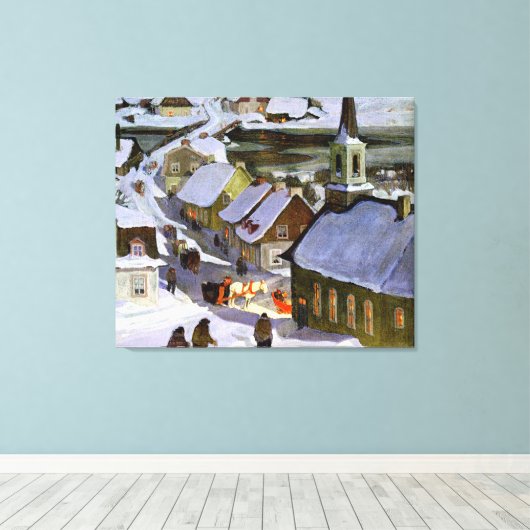 Mitternachtsmesse, Kunstmalerei, Leinwanddruck (Insitu (Holzboden))