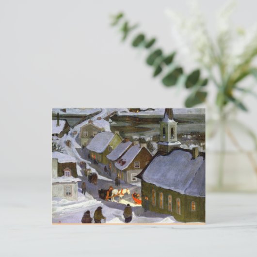 Mitternachtsmesse, Kunstmalerei Postkarte (Stehend Vorderseite)