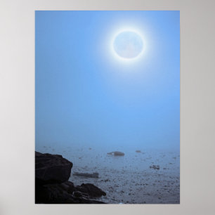 Mitternachtsmond   Arktis, Svalbard Poster