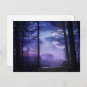 Mitternachtsmond - Indigo Postkarte (Vorne/Hinten)