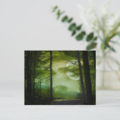 Mitternachtsmond - Lime Green Postkarte (Stehend Vorderseite)