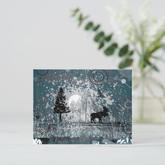 Mitternachtsmuschelszene Postkarte (Stehend Vorderseite)