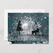 Mitternachtsmuschelszene Postkarte (Vorne/Hinten)