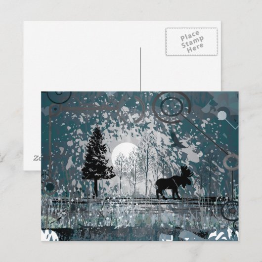 Mitternachtsmuschelszene Postkarte (Vorne/Hinten)