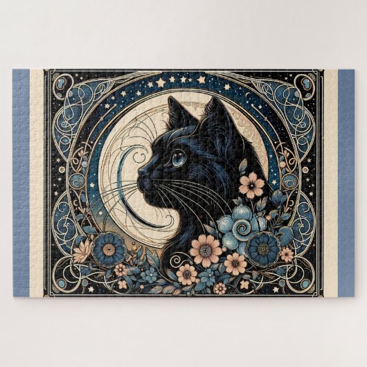 Mitternachtsmuse in versteinerten Moon-Rahmen Puzzle (Horizontal)