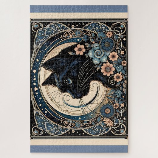 Mitternachtsmuse in versteinerten Moon-Rahmen Puzzle (Vertikal)