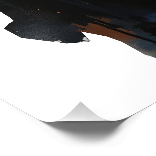 Mitternachtsmuse - Schwarzweißportrait Fotodruck (Ecke)