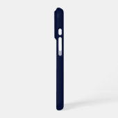 Mitternachtsnavyblau einfarbig iPhone hülle (Linke Seite)