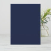 Mitternachtsnavyblau einfarbig menükarte (Stehend Vorderseite)