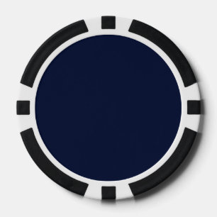 Mitternachtsnavyblau einfarbig pokerchips