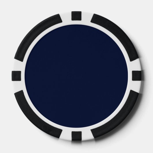 Mitternachtsnavyblau einfarbig pokerchips (Vorderseite)