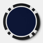 Mitternachtsnavyblau einfarbig pokerchips (Rückseite)