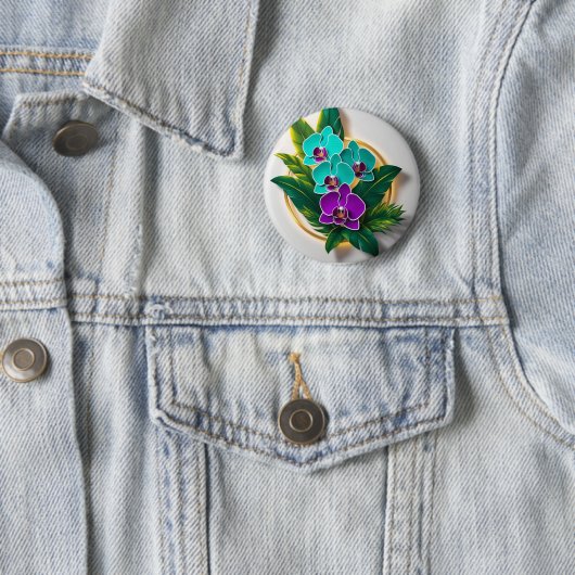 Mitternachtsorchid Button - Dunkle Schönheit im Bl (Beispiel)