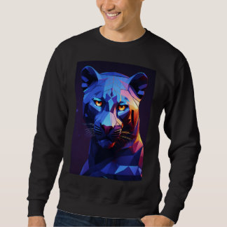 "Mitternachtspanther: Vector Geometrische Kunst" Sweatshirt