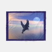 Mitternachtspegasus Fleecedecke (Vorderseite (Horizontal))