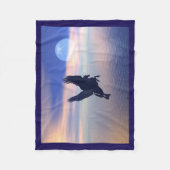 Mitternachtspegasus Fleecedecke (Vorderseite)